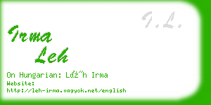 irma leh business card